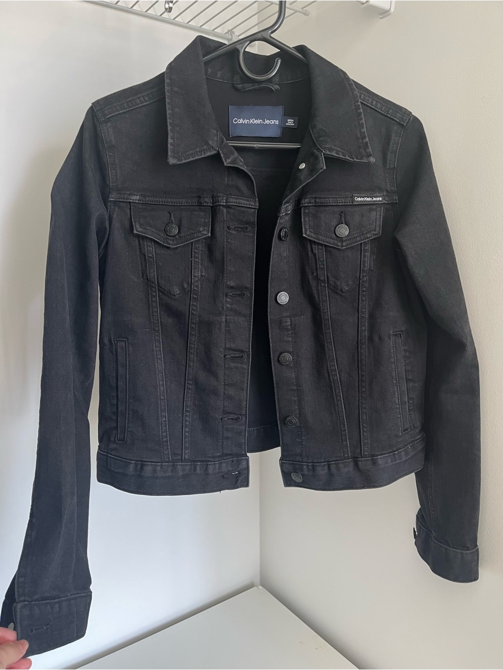 Calvin Klein Jeans Women's Black Denim Trucker Jacket